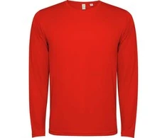 Roly Unisex ilgarankoviai techniniai marškinėliai ESTORIL L/S Raudona