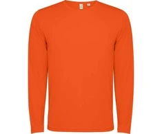 Roly Unisex ilgarankoviai techniniai marškinėliai ESTORIL L/S Ugnies oranžinė