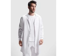Roly Unisex ilgarankovis chalatas MEDERI Balta