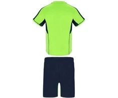 Roly Unisex sportinis komplektas iš trijų audinių derinio BOCA Fluoro žalia / tamsi mėlyna