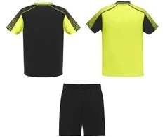 Roly Unisex sportinis komplektas, kurį sudaro 2 marškinėliai + 1 pora šortų JUVE Fluoro geltona/juoda