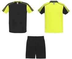 Roly Unisex sportinis komplektas, kurį sudaro 2 marškinėliai + 1 pora šortų JUVE Fluoro geltona/juoda