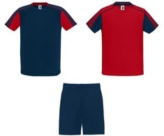 Roly Unisex sportinis komplektas, kurį sudaro 2 marškinėliai + 1 pora šortų JUVE Raudona/tamsi mėlyna