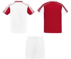 Roly Unisex sportinis komplektas, kurį sudaro 2 marškinėliai + 1 pora šortų JUVE Balta/raudona