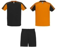 Roly Unisex sportinis komplektas, kurį sudaro 2 marškinėliai + 1 pora šortų JUVE Oranžinė/juoda