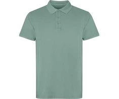 Roly Unisex trumpų rankovių polo marškiniai, 100% medvilnė COBAIN Antis žaliai plautas