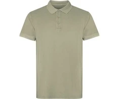 Roly Unisex trumpų rankovių polo marškiniai, 100% medvilnė COBAIN Šviesios chakio spalvos plaušta