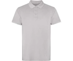 Roly Unisex trumpų rankovių polo marškiniai iš 100% medvilnės COBAIN Akmens pilka plausta