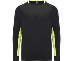 Roly Unisex vartininko marškinėliai PORTO Juoda/fluoro geltona