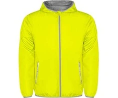 Roly Unisex vėjo striukė su gobtuvu ANGELO Fluoro geltona