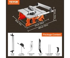 VEVOR 10" elektrinė staliaus pjūklų mašina