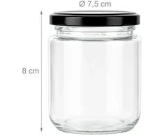 Relaxdays 10 uogienės stiklainių rinkinys, 200 ml