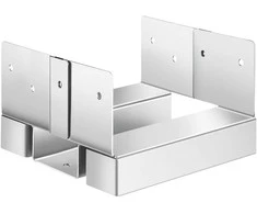 Vevor 10 vnt 6x6 post pagrindo inkarai betonui 139.5x141.5 mm