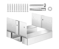 Vevor 10 vnt 6x6 post pagrindo inkarai betonui 139.5x141.5 mm