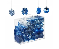 Relaxdays 100 kalėdinių eglutės žaisliukų rinkinys
