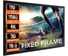 Vevor 110 colių 4K projektoriaus ekranas 16:9 formatas