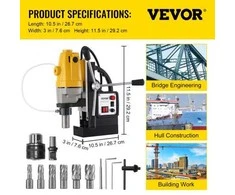 Vevor 1100 W magnetinė gręžimo staklės su HSS priemonėmis