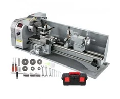 Vevor 1100W mini metalo tekinimo staklės 220x750 mm