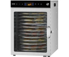 Vevor 12 padėklų maisto džiovykla iš nerūdijančio plieno 800W