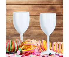 Relaxdays 12 plastikinių vyno taurių rinkinys 250 ml