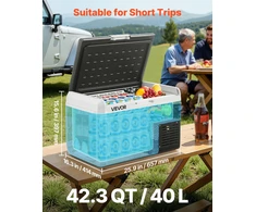 12 voltų automobilinis šaldytuvas, 40L šaldiklis