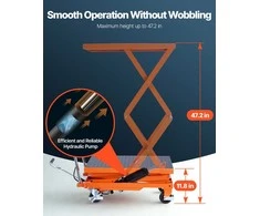 Vevor 120 cm hidraulinė kėlimo platforma 226 kg