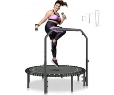 Vevor 129 cm sulankstomas mini trampolinas su rankena