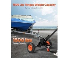 Vevor 1500lbs priekabos vežimėlis 2in1 su vežimėliu