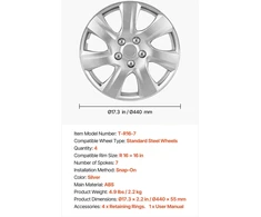 VEVOR 16 colių ratų gaubtai R16, 4 vnt.