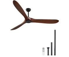 Vevor 182 cm medinės mentės lubų ventiliatorius