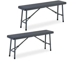 Relaxdays 2 alaus suolų rinkinys 102 cm