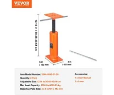 Vevor 2 dalių reguliuojamas grindų domkratas 30–40 cm