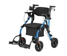 2-in-1 vaikštynė ir transporto kėdė senjorams