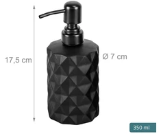 Relaxdays 2 juodi muilo dozatoriai 350 ml