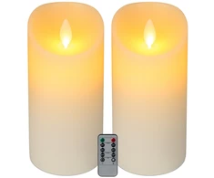 Relaxdays 2 LED žvakių rinkinys su laikmačiu