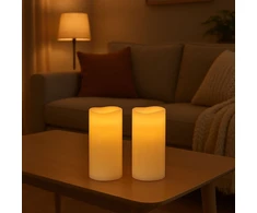 Relaxdays 2 LED žvakių rinkinys su laikmačiu