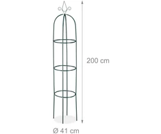 Relaxdays 2 sodo obeliskų rinkinys 200 cm žalias