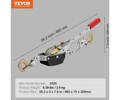 Vevor 2 tonų tempimo gervė su kabliais