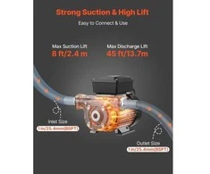 Vevor 230V kuro perkėlimo siurblys su automatine antgaliu