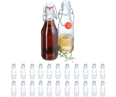 Relaxdays 24 svirtele uždaromų buteliukų rinkinys 250 ml