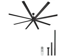 Vevor 244 cm aliumininis ventiliatorius be šviesos