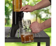 Relaxdays 2,5 l siauras alaus bokštas su kraneliu