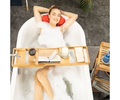 Relaxdays 2in1 vonios lentynėlė ir serviravimo padėklas
