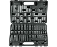Vevor 3/8" smūginis galvučių rinkinys, 48 dalys