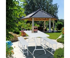 Lauko baldų komplektas Relaxdays 3 dalių sulankstomas sodo baldų komplektas