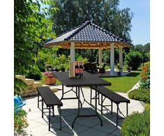 Lauko baldų komplektas Relaxdays 3 dalių sulankstomas sodo baldų rinkinys