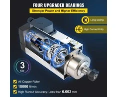 Vevor 3 kW 220V oro aušinamas suktukas CNC staklėms