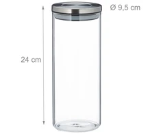 Relaxdays 3 laikymo stiklainių rinkinys 1,5 l