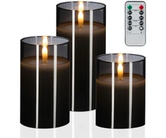 Relaxdays 3 LED žvakių rinkinys