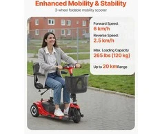 Vevor 3 ratų elektrinis mobilumo motoroleris